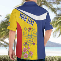 Personalized Romania Great White Pelican Hawaiian Shirt With Rosa Canina - Wonder Print Shop