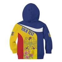 Personalized Romania Great White Pelican Kid Hoodie With Rosa Canina - Wonder Print Shop