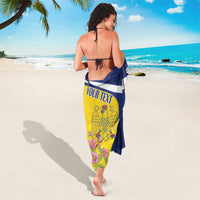 Personalized Romania Great White Pelican Sarong With Rosa Canina - Wonder Print Shop