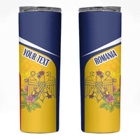 Personalized Romania Great White Pelican Skinny Tumbler With Rosa Canina - Wonder Print Shop