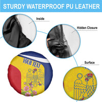 Personalized Romania Great White Pelican Spare Tire Cover With Rosa Canina - Wonder Print Shop