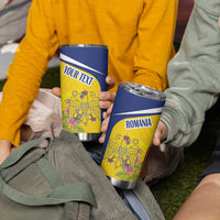 Personalized Romania Great White Pelican Tumbler Cup With Rosa Canina - Wonder Print Shop