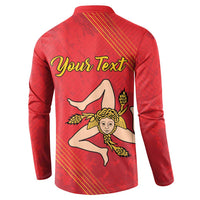 Personalized Bandiera della Sicilia Button Sweatshirt Sporty Style