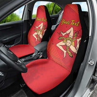 Personalized Bandiera della Sicilia Car Seat Cover Sporty Style
