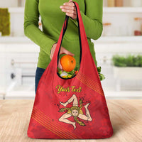 Personalized Bandiera della Sicilia Grocery Bag Sporty Style