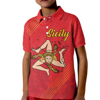 Personalized Bandiera della Sicilia Kid Polo Shirt Sporty Style