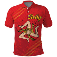 Personalized Bandiera della Sicilia Polo Shirt Sporty Style