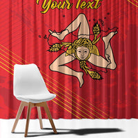 Personalized Bandiera della Sicilia Window Curtain Sporty Style