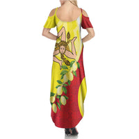 La Sicilia Family Matching Summer Maxi Dress and Hawaiian Shirt Bandiera della Sicilia Motif