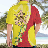 La Sicilia Hawaiian Shirt Bandiera della Sicilia Motif