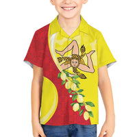 La Sicilia Hawaiian Shirt Bandiera della Sicilia Motif