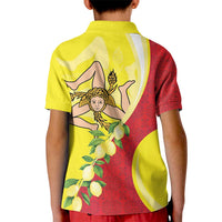 La Sicilia Kid Polo Shirt Bandiera della Sicilia Motif