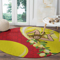La Sicilia Round Carpet Bandiera della Sicilia Motif