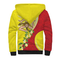 La Sicilia Sherpa Hoodie Bandiera della Sicilia Motif