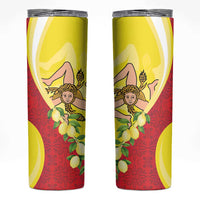 La Sicilia Skinny Tumbler Bandiera della Sicilia Motif