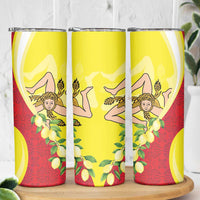 La Sicilia Skinny Tumbler Bandiera della Sicilia Motif
