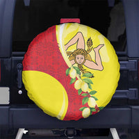 La Sicilia Spare Tire Cover Bandiera della Sicilia Motif