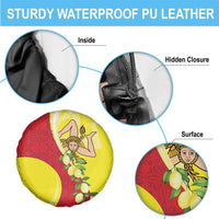 La Sicilia Spare Tire Cover Bandiera della Sicilia Motif