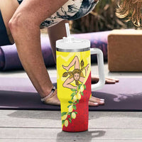 La Sicilia Tumbler With Handle Bandiera della Sicilia Motif
