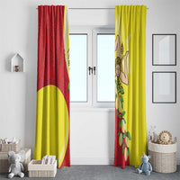 La Sicilia Window Curtain Bandiera della Sicilia Motif