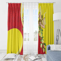 La Sicilia Window Curtain Bandiera della Sicilia Motif