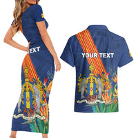 Personalized Madeira Couples Matching Short Sleeve Bodycon Dress and Hawaiian Shirt Das Ilhas as Mais Belas e Livres