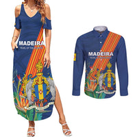 Personalized Madeira Couples Matching Summer Maxi Dress and Long Sleeve Button Shirt Das Ilhas as Mais Belas e Livres