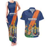 Personalized Madeira Couples Matching Tank Maxi Dress and Hawaiian Shirt Das Ilhas as Mais Belas e Livres