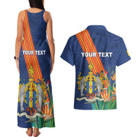 Personalized Madeira Couples Matching Tank Maxi Dress and Hawaiian Shirt Das Ilhas as Mais Belas e Livres