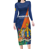Personalized Madeira Family Matching Long Sleeve Bodycon Dress and Hawaiian Shirt Das Ilhas as Mais Belas e Livres