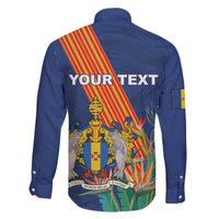 Personalized Madeira Family Matching Off The Shoulder Long Sleeve Dress and Hawaiian Shirt Das Ilhas as Mais Belas e Livres