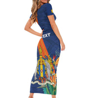 Personalized Madeira Family Matching Short Sleeve Bodycon Dress and Hawaiian Shirt Das Ilhas as Mais Belas e Livres