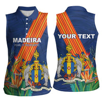 Personalized Madeira Women Sleeveless Polo Shirt Das Ilhas as Mais Belas e Livres