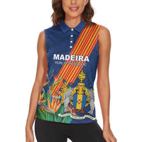 Personalized Madeira Women Sleeveless Polo Shirt Das Ilhas as Mais Belas e Livres