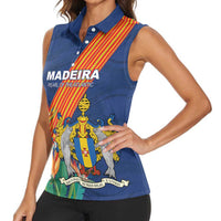 Personalized Madeira Women Sleeveless Polo Shirt Das Ilhas as Mais Belas e Livres