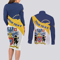 Personalized Azores Couples Matching Long Sleeve Bodycon Dress and Long Sleeve Button Shirt Antes Morrer Livres Que Em Paz Sujeitos