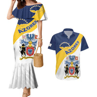 Personalized Azores Couples Matching Mermaid Dress and Hawaiian Shirt Antes Morrer Livres Que Em Paz Sujeitos