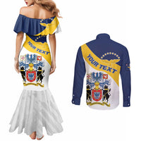 Personalized Azores Couples Matching Mermaid Dress and Long Sleeve Button Shirt Antes Morrer Livres Que Em Paz Sujeitos