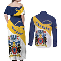 Personalized Azores Couples Matching Off Shoulder Maxi Dress and Long Sleeve Button Shirt Antes Morrer Livres Que Em Paz Sujeitos