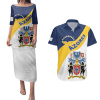 Personalized Azores Couples Matching Puletasi and Hawaiian Shirt Antes Morrer Livres Que Em Paz Sujeitos