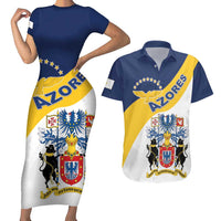 Personalized Azores Couples Matching Short Sleeve Bodycon Dress and Hawaiian Shirt Antes Morrer Livres Que Em Paz Sujeitos