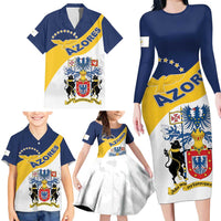 Personalized Azores Family Matching Long Sleeve Bodycon Dress and Hawaiian Shirt Antes Morrer Livres Que Em Paz Sujeitos