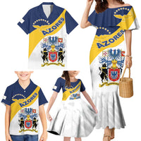 Personalized Azores Family Matching Mermaid Dress and Hawaiian Shirt Antes Morrer Livres Que Em Paz Sujeitos