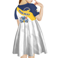 Personalized Azores Kid Short Sleeve Dress Antes Morrer Livres Que Em Paz Sujeitos