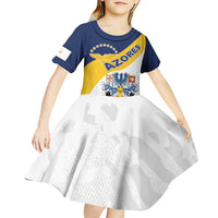 Personalized Azores Kid Short Sleeve Dress Antes Morrer Livres Que Em Paz Sujeitos