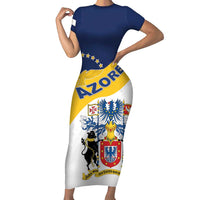 Personalized Azores Short Sleeve Bodycon Dress Antes Morrer Livres Que Em Paz Sujeitos