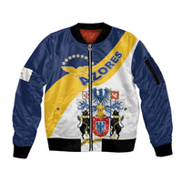 Personalized Azores Sleeve Zip Bomber Jacket Antes Morrer Livres Que Em Paz Sujeitos