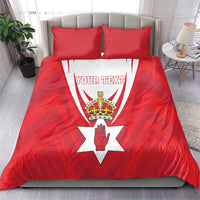 Personalized Northern Ireland Bedding Set Coat Of Arms With Map