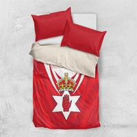 Personalized Northern Ireland Bedding Set Coat Of Arms With Map