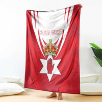 Personalized Northern Ireland Blanket Coat Of Arms With Map
